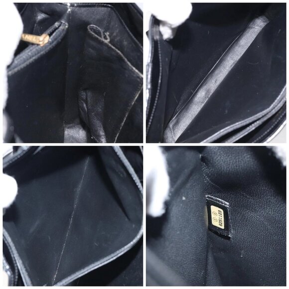 CHANEL Tote Bag Enamel Black Gold CC Auth - Picture 15 of 16